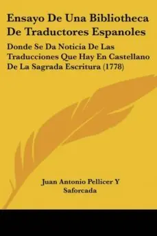 ENSAYO DE UNA BIBLIOTHECA DE TRADUCTORES ESPANOLES Alta Calidad